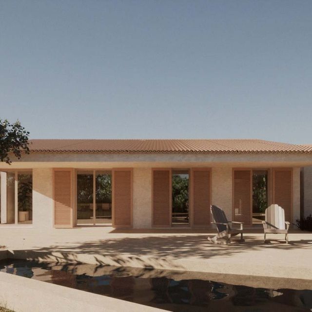 fachada de casa en Rebella, Campos